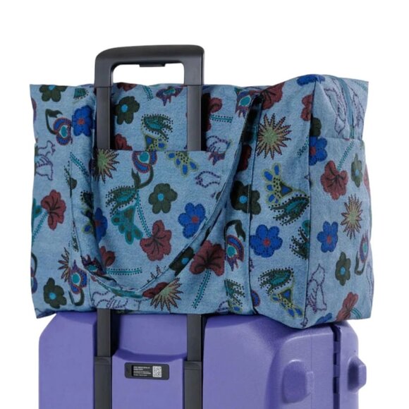 NWT Baggu Regular Cloud Carry-on - Digital Denim Birds - Picture 7 of 8